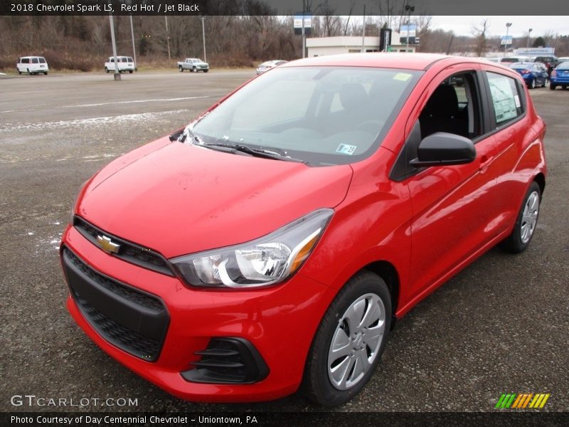 Red Hot / Jet Black 2018 Chevrolet Spark LS