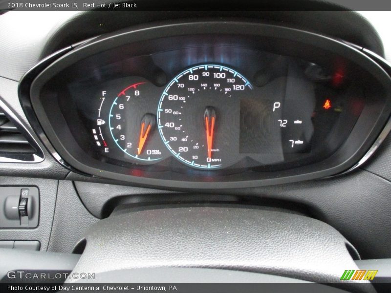 Red Hot / Jet Black 2018 Chevrolet Spark LS
