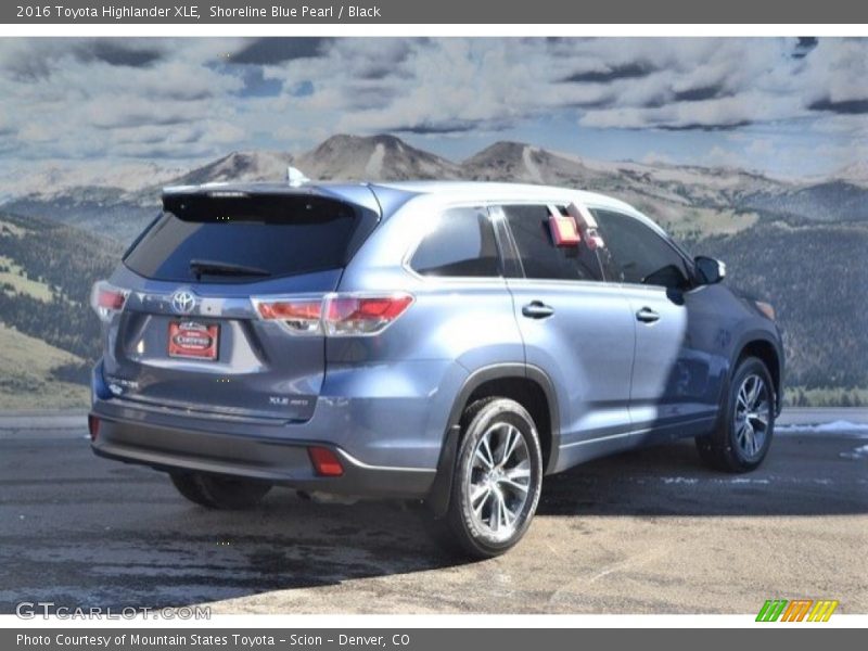 Shoreline Blue Pearl / Black 2016 Toyota Highlander XLE