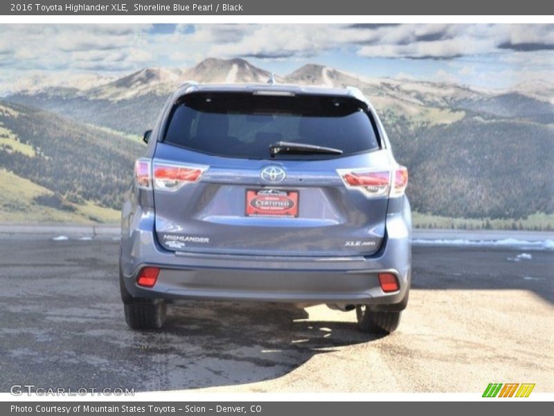 Shoreline Blue Pearl / Black 2016 Toyota Highlander XLE