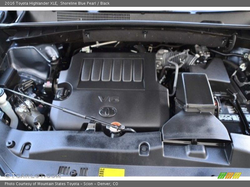 Shoreline Blue Pearl / Black 2016 Toyota Highlander XLE