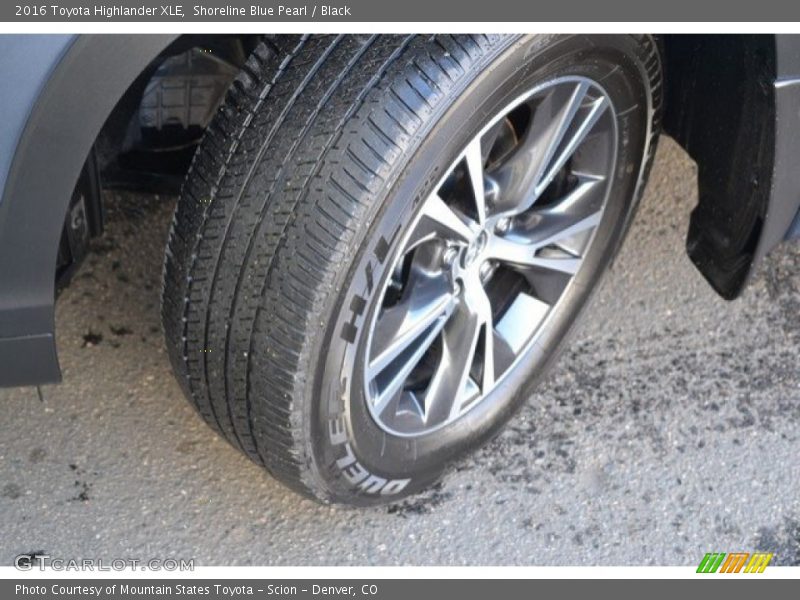 Shoreline Blue Pearl / Black 2016 Toyota Highlander XLE