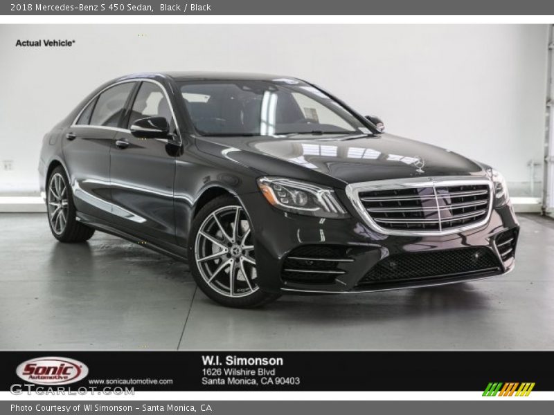 Black / Black 2018 Mercedes-Benz S 450 Sedan