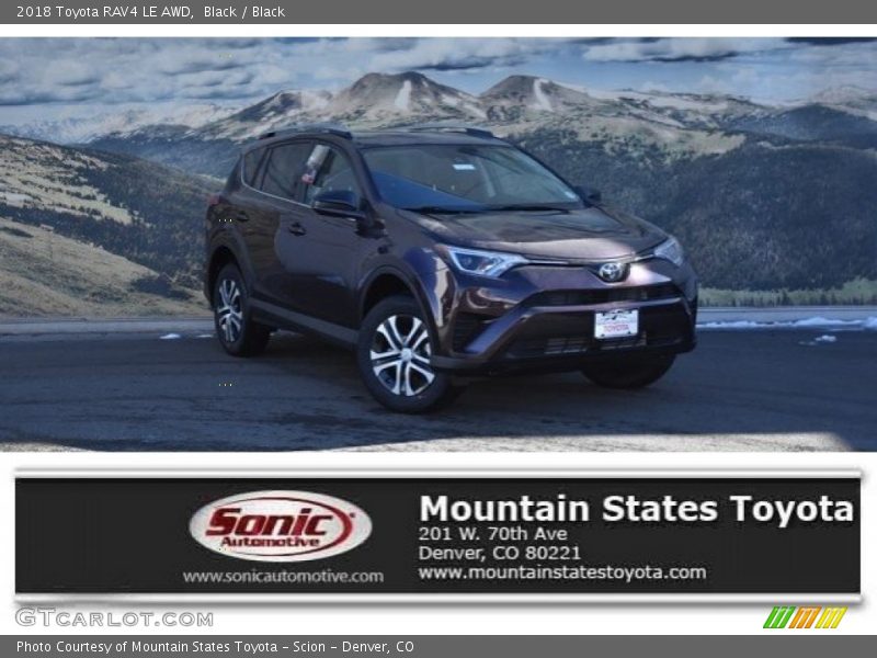 Black / Black 2018 Toyota RAV4 LE AWD