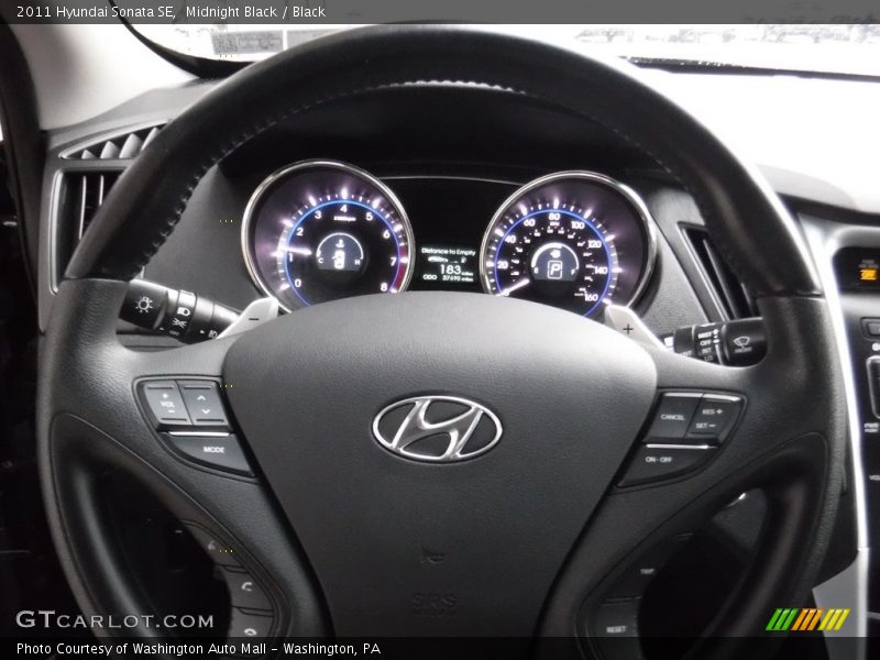 Midnight Black / Black 2011 Hyundai Sonata SE