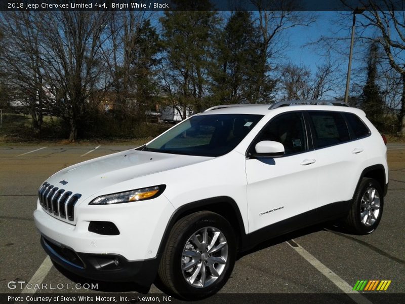 Bright White / Black 2018 Jeep Cherokee Limited 4x4