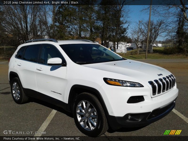 Bright White / Black 2018 Jeep Cherokee Limited 4x4