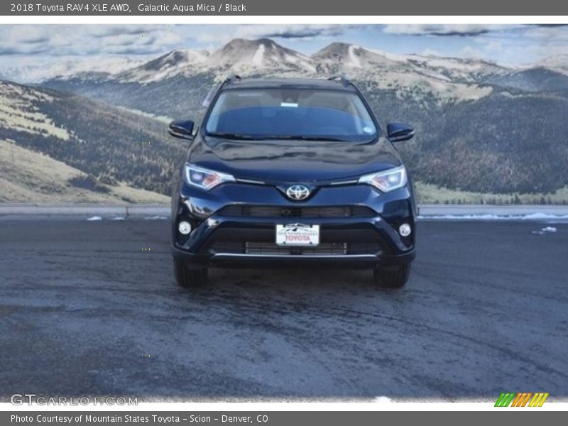 Galactic Aqua Mica / Black 2018 Toyota RAV4 XLE AWD