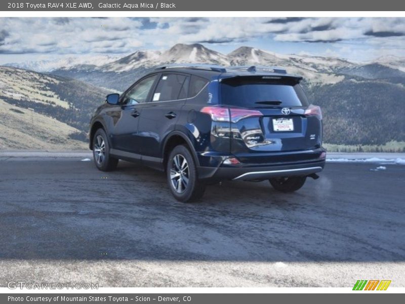 Galactic Aqua Mica / Black 2018 Toyota RAV4 XLE AWD