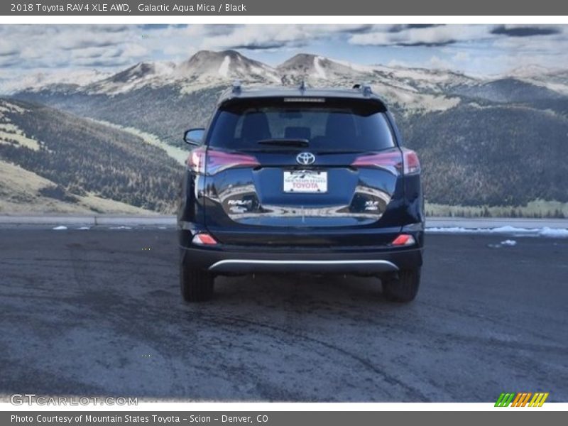 Galactic Aqua Mica / Black 2018 Toyota RAV4 XLE AWD