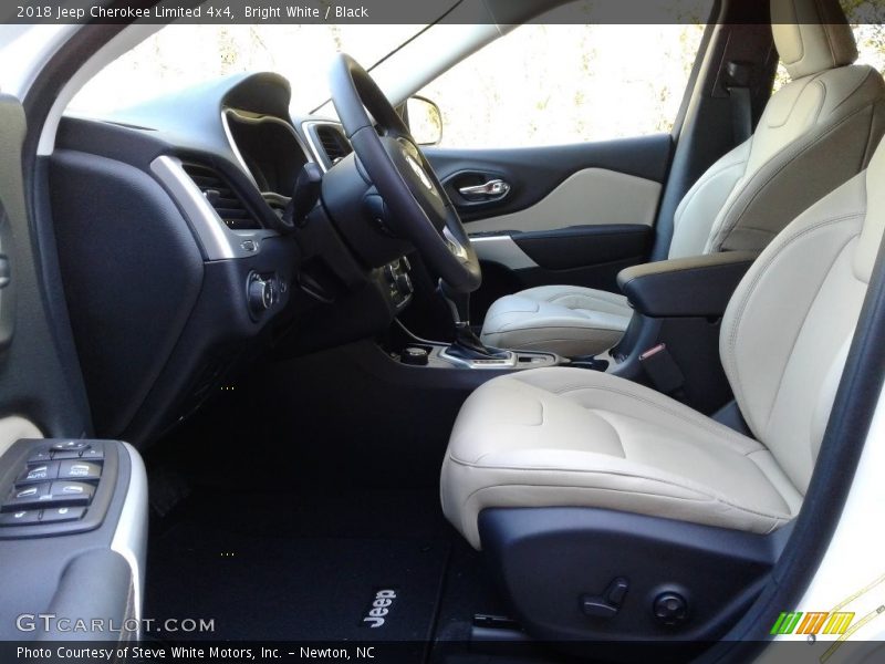 Bright White / Black 2018 Jeep Cherokee Limited 4x4