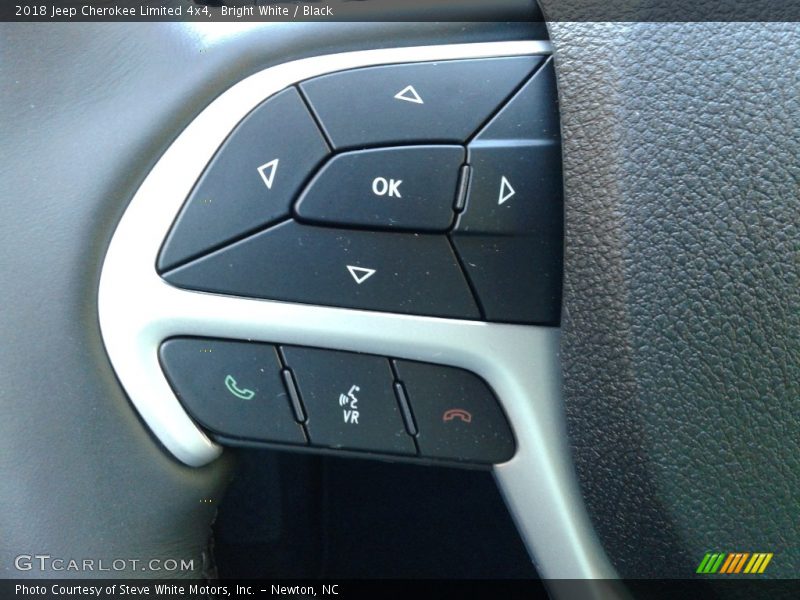 Bright White / Black 2018 Jeep Cherokee Limited 4x4