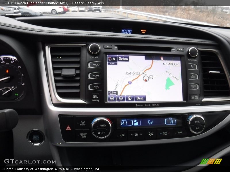 Blizzard Pearl / Ash 2016 Toyota Highlander Limited AWD