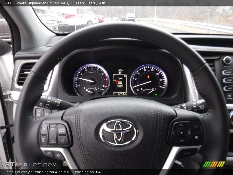 Blizzard Pearl / Ash 2016 Toyota Highlander Limited AWD