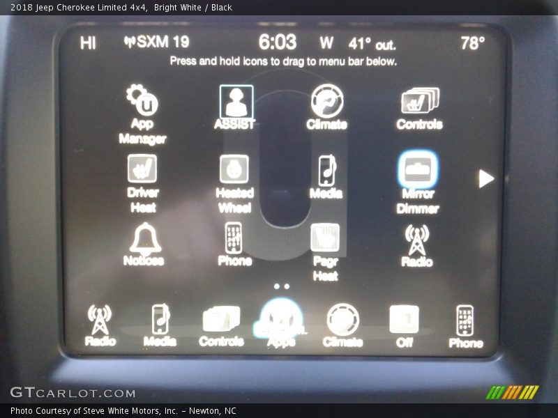 Bright White / Black 2018 Jeep Cherokee Limited 4x4