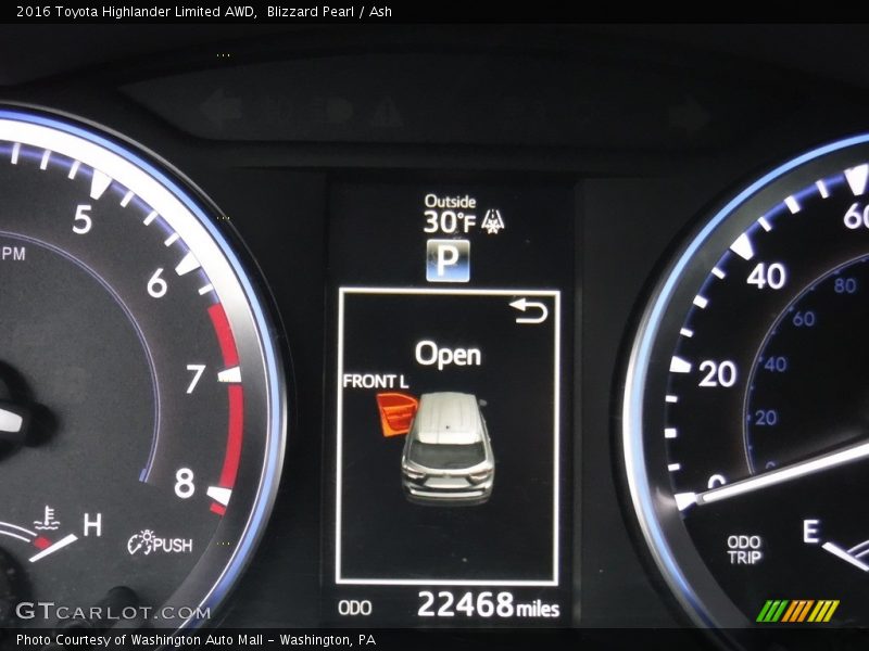 Blizzard Pearl / Ash 2016 Toyota Highlander Limited AWD