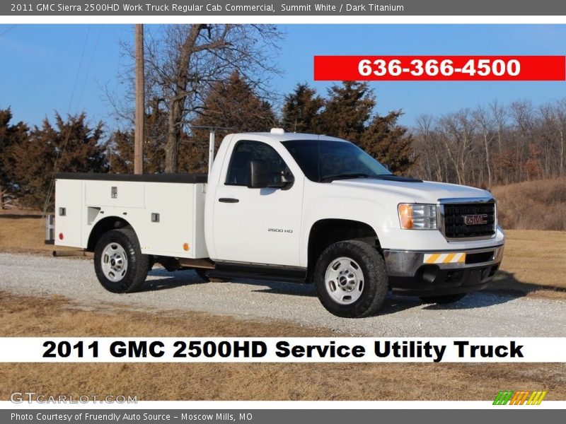 Summit White / Dark Titanium 2011 GMC Sierra 2500HD Work Truck Regular Cab Commercial