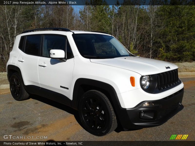 Alpine White / Black 2017 Jeep Renegade Altitude