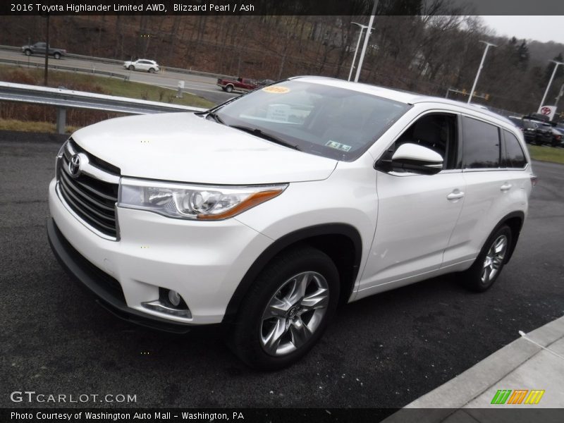 Blizzard Pearl / Ash 2016 Toyota Highlander Limited AWD
