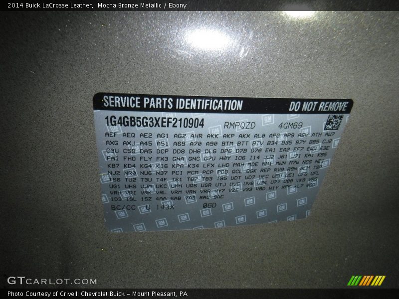 Mocha Bronze Metallic / Ebony 2014 Buick LaCrosse Leather