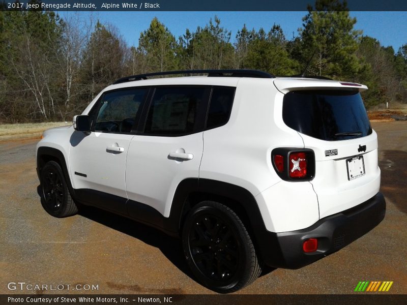 Alpine White / Black 2017 Jeep Renegade Altitude