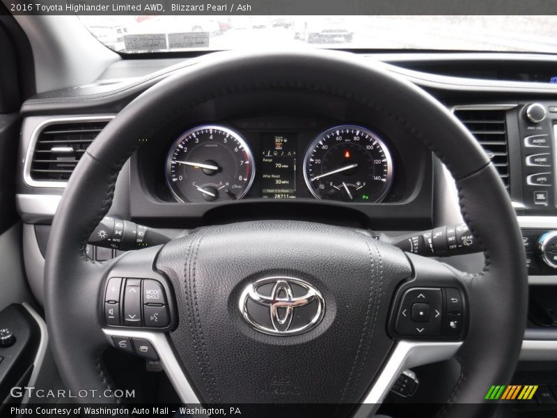 Blizzard Pearl / Ash 2016 Toyota Highlander Limited AWD