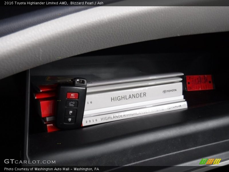 Blizzard Pearl / Ash 2016 Toyota Highlander Limited AWD