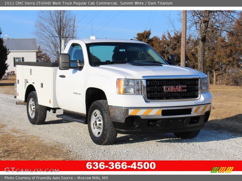 Summit White / Dark Titanium 2011 GMC Sierra 2500HD Work Truck Regular Cab Commercial