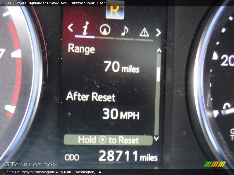 Blizzard Pearl / Ash 2016 Toyota Highlander Limited AWD