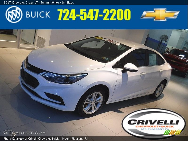 Summit White / Jet Black 2017 Chevrolet Cruze LT