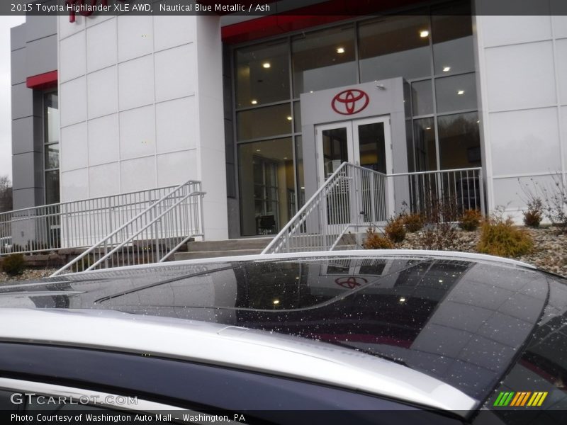 Nautical Blue Metallic / Ash 2015 Toyota Highlander XLE AWD