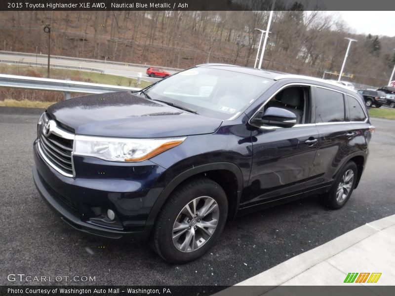 Nautical Blue Metallic / Ash 2015 Toyota Highlander XLE AWD