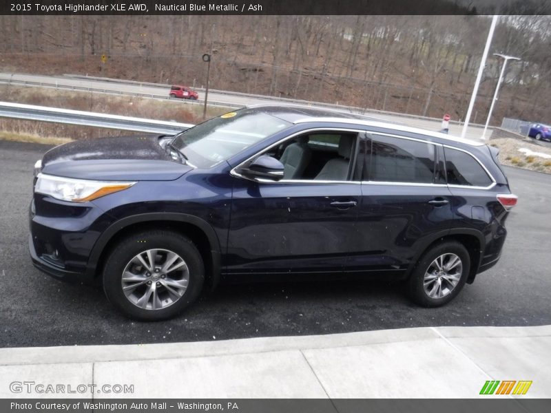 Nautical Blue Metallic / Ash 2015 Toyota Highlander XLE AWD