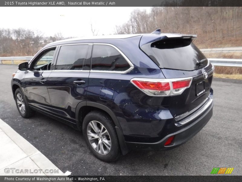 Nautical Blue Metallic / Ash 2015 Toyota Highlander XLE AWD