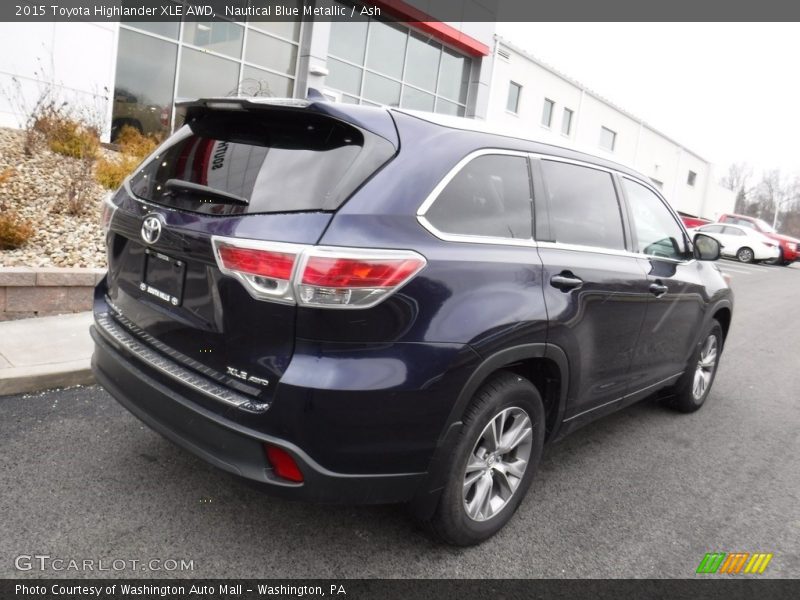 Nautical Blue Metallic / Ash 2015 Toyota Highlander XLE AWD