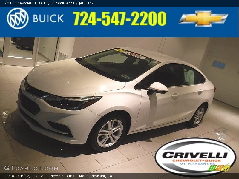 Summit White / Jet Black 2017 Chevrolet Cruze LT