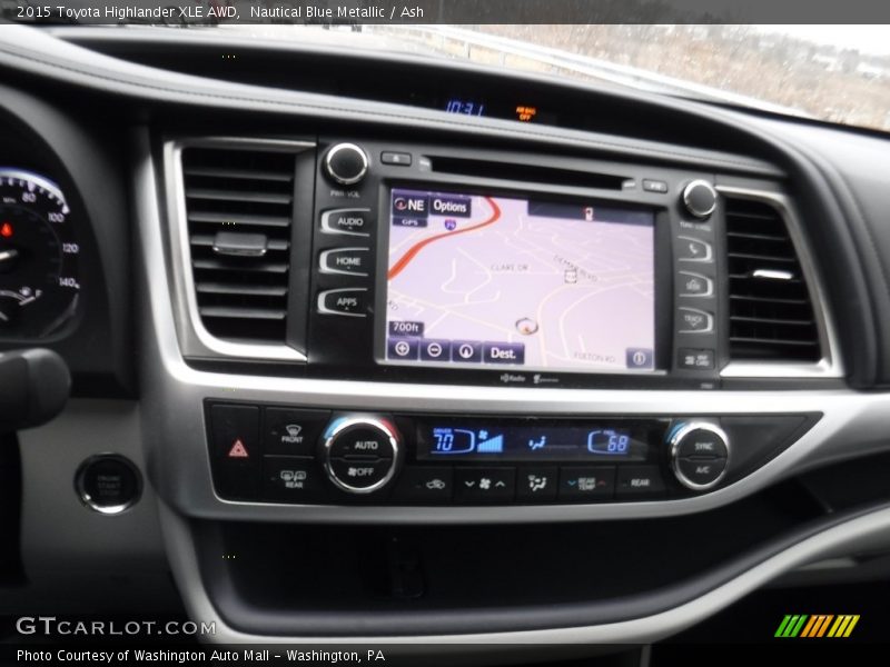 Nautical Blue Metallic / Ash 2015 Toyota Highlander XLE AWD