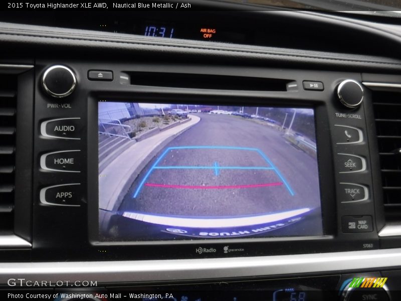 Nautical Blue Metallic / Ash 2015 Toyota Highlander XLE AWD