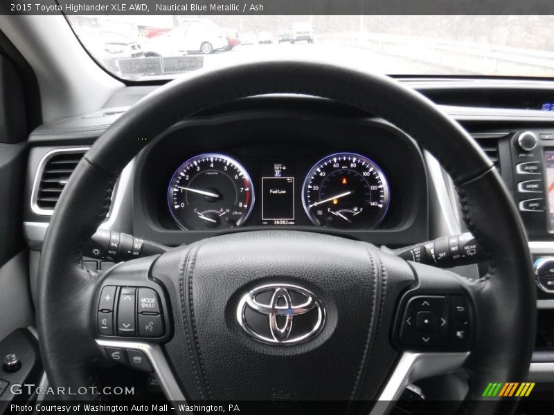 Nautical Blue Metallic / Ash 2015 Toyota Highlander XLE AWD