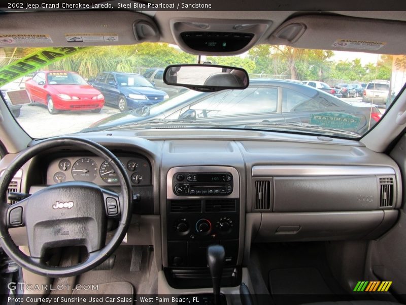 Steel Blue Pearlcoat / Sandstone 2002 Jeep Grand Cherokee Laredo