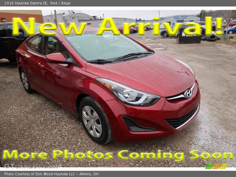 Red / Beige 2016 Hyundai Elantra SE