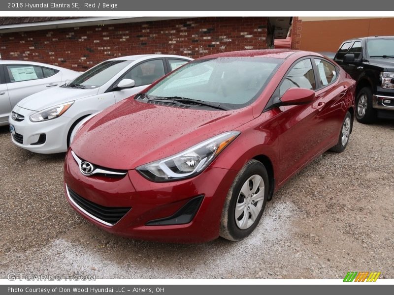 Red / Beige 2016 Hyundai Elantra SE