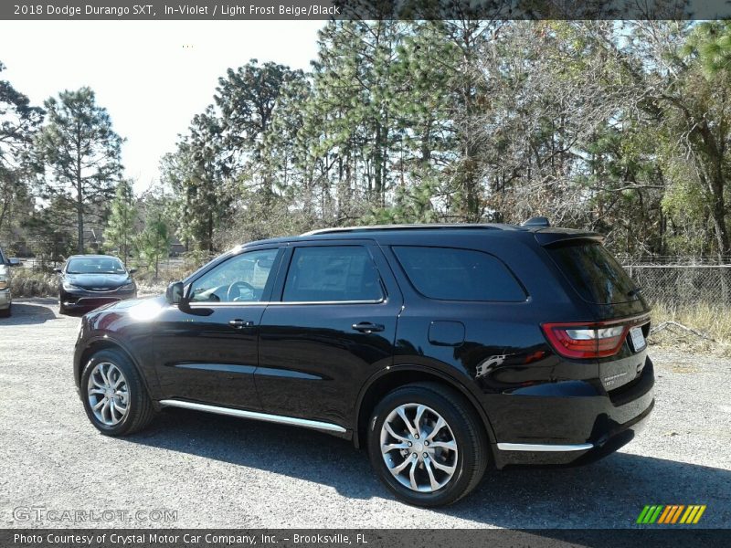 In–Violet / Light Frost Beige/Black 2018 Dodge Durango SXT