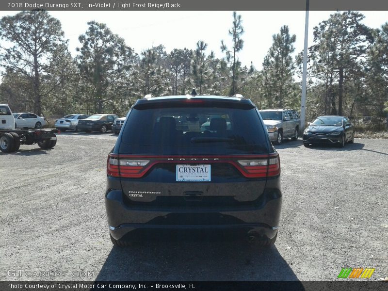 In–Violet / Light Frost Beige/Black 2018 Dodge Durango SXT