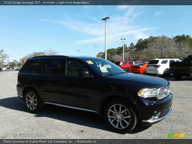 In–Violet / Light Frost Beige/Black 2018 Dodge Durango SXT