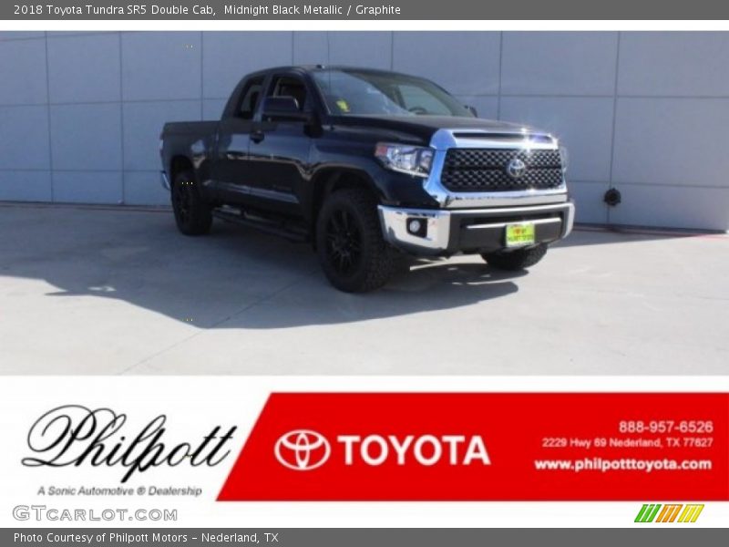 Midnight Black Metallic / Graphite 2018 Toyota Tundra SR5 Double Cab