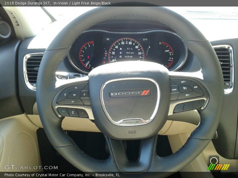 In–Violet / Light Frost Beige/Black 2018 Dodge Durango SXT