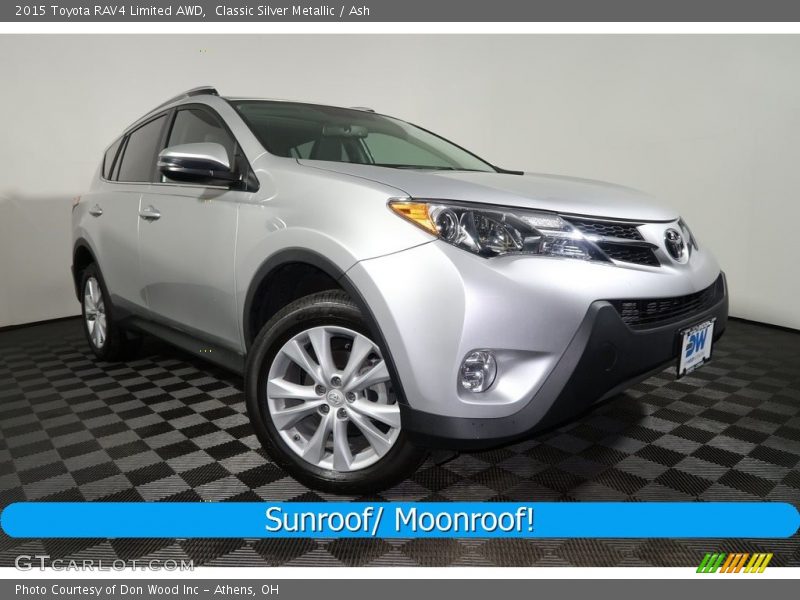 Classic Silver Metallic / Ash 2015 Toyota RAV4 Limited AWD