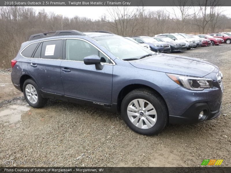 Twilight Blue Metallic / Titanium Gray 2018 Subaru Outback 2.5i Premium