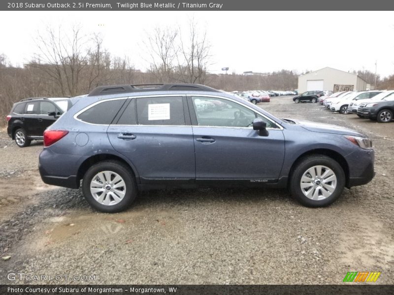 Twilight Blue Metallic / Titanium Gray 2018 Subaru Outback 2.5i Premium